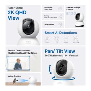 Tapo C220 | Pan/Tilt AI Home Security Wi-Fi Camera