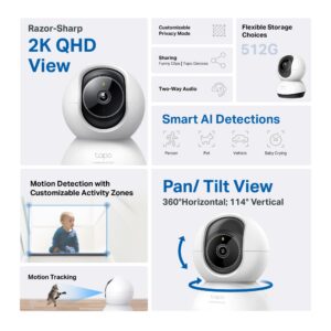 TC72 | Pan/Tilt AI Home Security Wi-Fi Camera